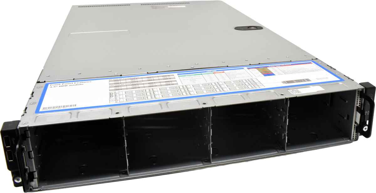 ATX 2HE Rack Server Chassis 12x 3,5 Zoll HDD Bay 4x Fan 2x PSU mit Rackmontage Kit