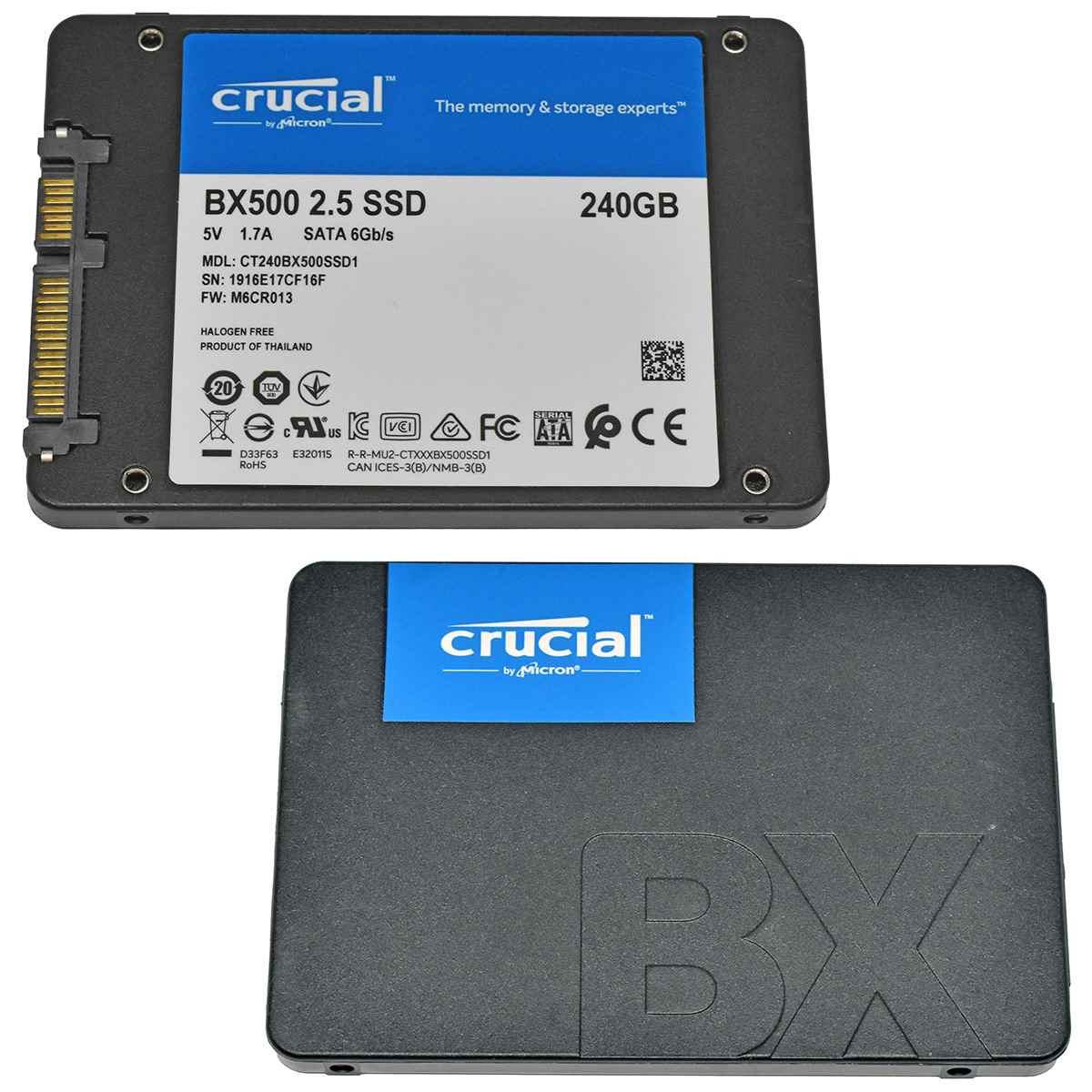 Crucial BX500 240GB 2.5 Zoll SATA 6Gb/s SSD CT240BX500SSD1