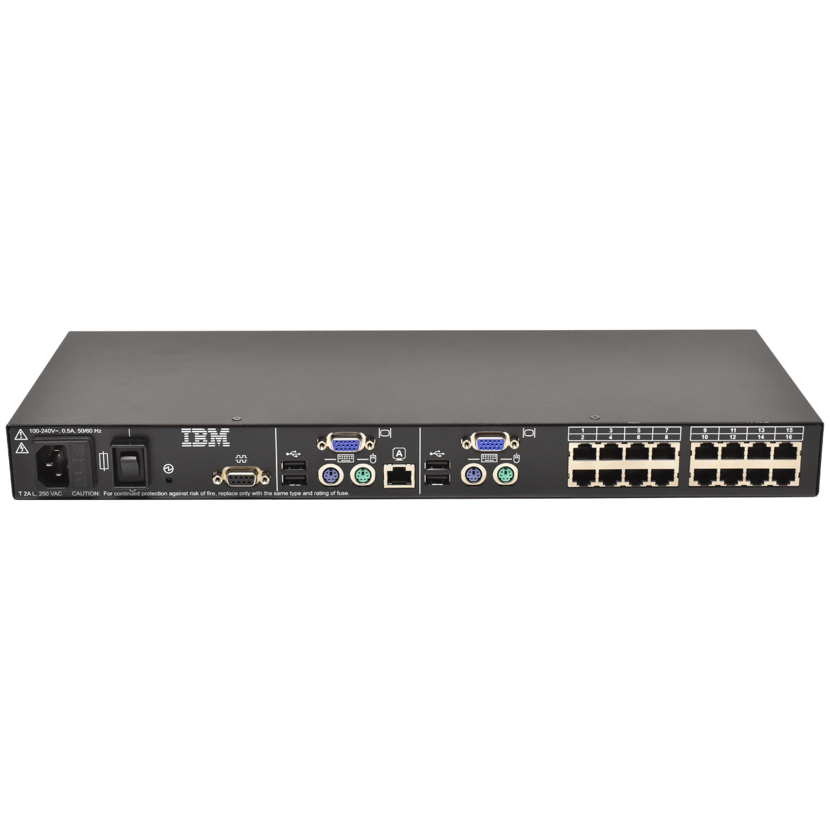 IBM 1735-HC1 16 Port Rack Console KVM Switch PN 41Y9315 FRU 41Y9318 1735-4LX IBM 1735-HC1 16 Port Rack Console KVM Switch PN 41Y9315 FRU 41Y9318 1735-4LX