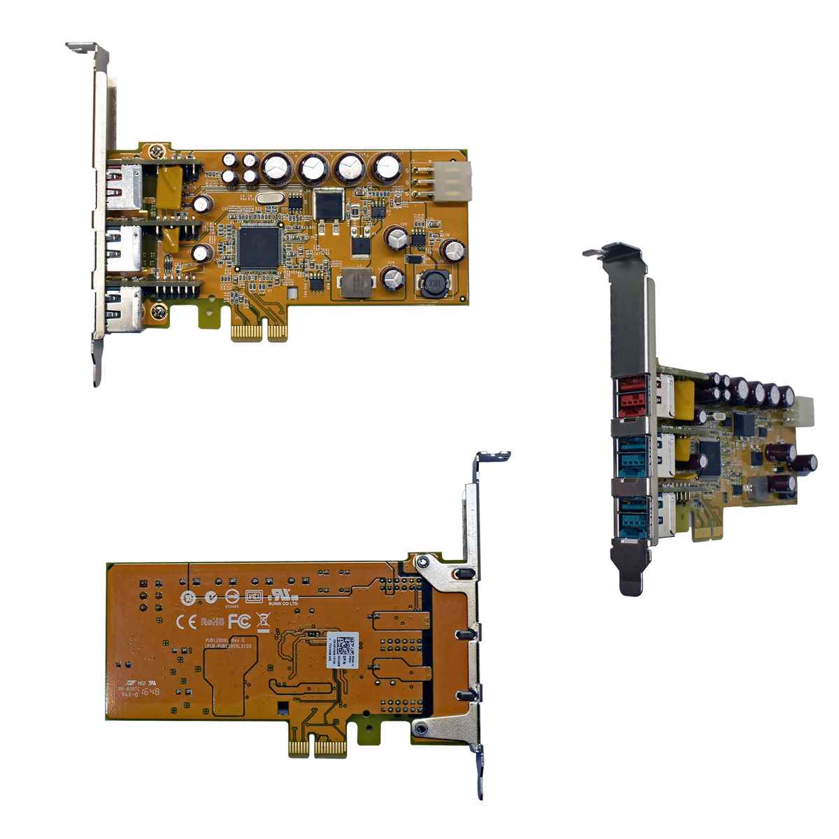 Dell Powered USB PCIe Card 3x12V PUB1200XLX100 0KV46M KV46M POS PC wie Neu FP