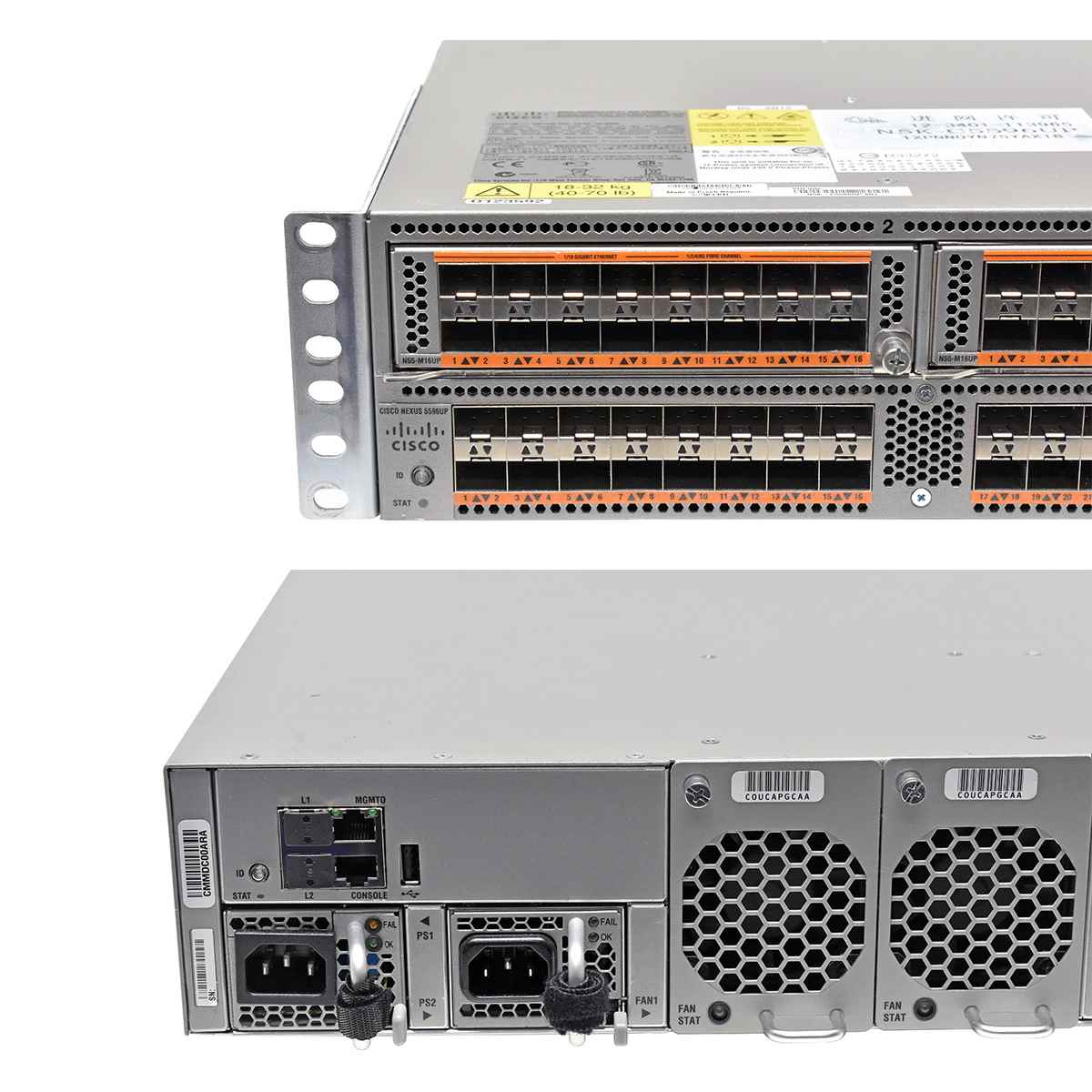 Cisco Nexus N5K-C5596UP 68-3884-04 48-Port 10GE/FC Switch 2x16-Port Expansion Modul N55-M16UP Rack Ears