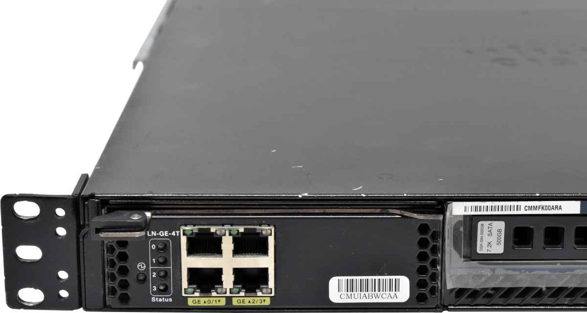 Cisco Wide Area Virtualization Engine 594 WAVE-594-K9 + Module WAVE-INLN-GE-4T +500GB HDD Cisco Wide Area Virtualization Engine 594 WAVE-594-K9 + Module WAVE-INLN-GE-4T +500GB HDD