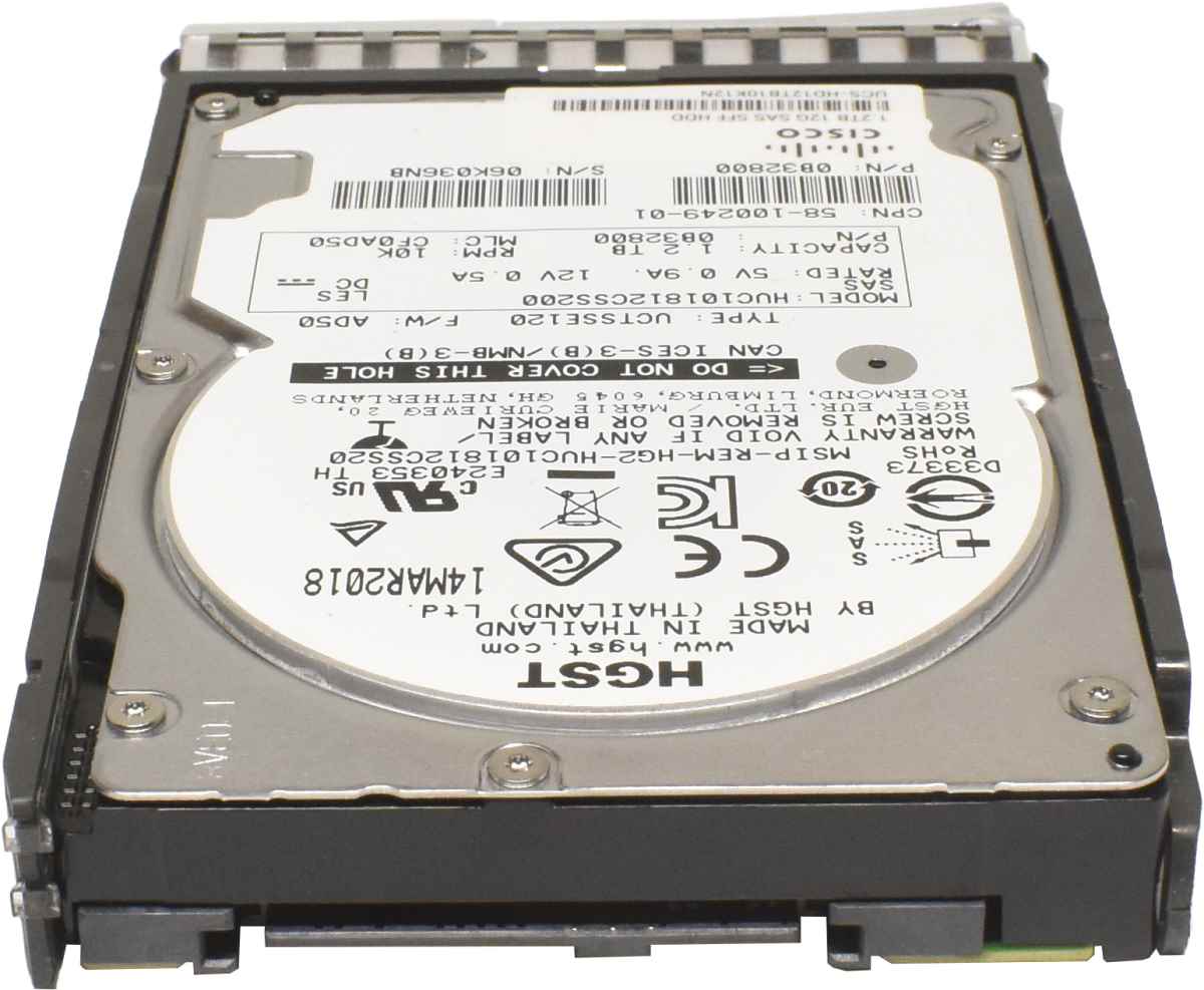 Cisco HGST 1.2TB 2.5" 10K 12G SAS SFF HDD Festplatte HUC101812CSS200 UCS-HD12TB10K12N USC C240 M5 Cisco HGST 1.2TB 2.5" 10K 12G SAS SFF HDD Festplatte HUC101812CSS200 UCS-HD12TB10K12N USC C240 M5