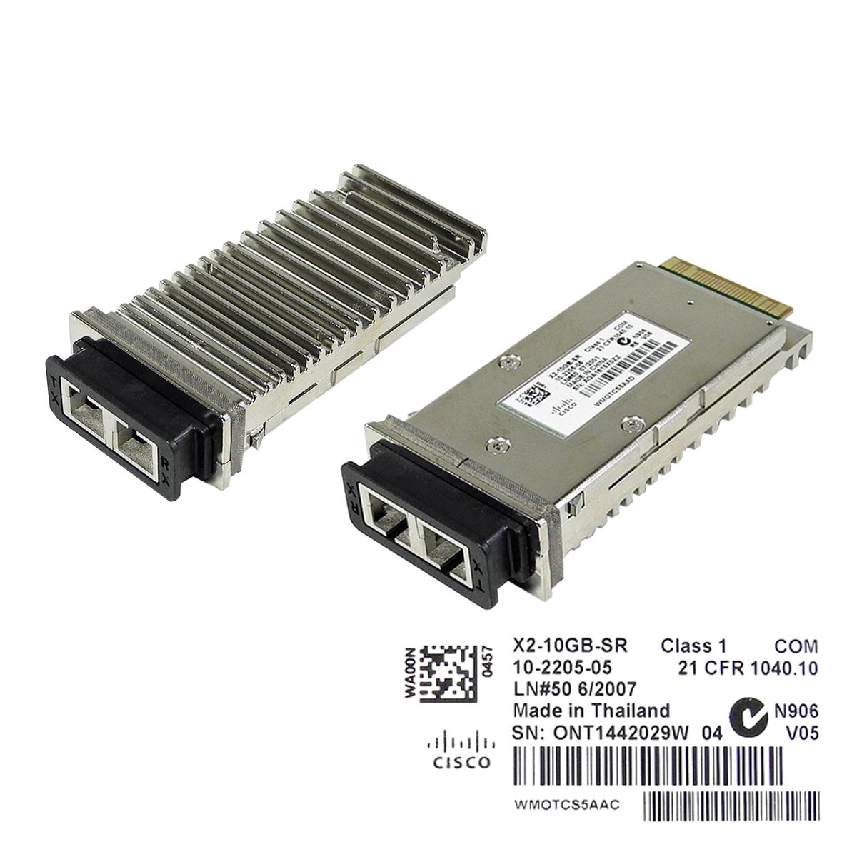 Cisco X2-10GB-SR Original 10 Gigabit Ethernet Transceiver Module PN 10-2205-05 Cisco X2-10GB-SR Original 10 Gigabit Ethernet Transceiver Module PN 10-2205-05