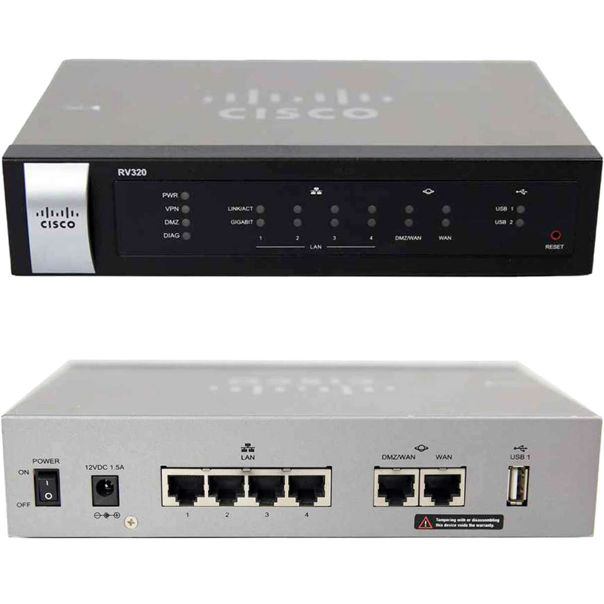 Cisco-RV320-4-Port-RJ-45-GE-LAN-VPN-Router-2x-Giga-005.jpg Cisco RV320 4-Port RJ-45 GE LAN VPN Router 2x Gigabit WAN no AC Adapter