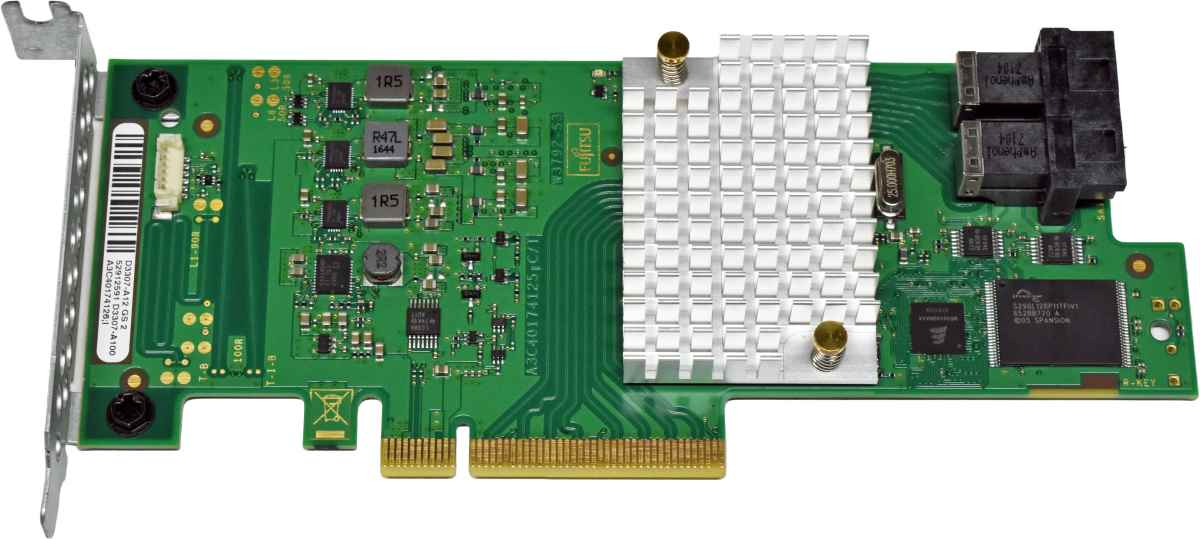 Fujitsu Primergy PRAID CP400i D3307-A12 GS2 A3C40174126 12Gb RAID Controller 2x SAS Kabel LP