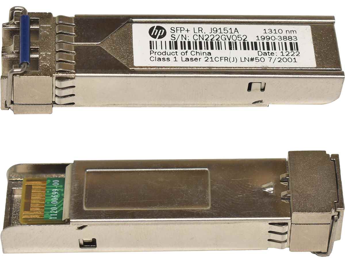 HP GBIC J9151A 10Gb SFP+ 1310nm 10km LR Transceiver 1990-3883 HP GBIC J9151A 10Gb SFP+ 1310nm 10km LR Transceiver 1990-3883