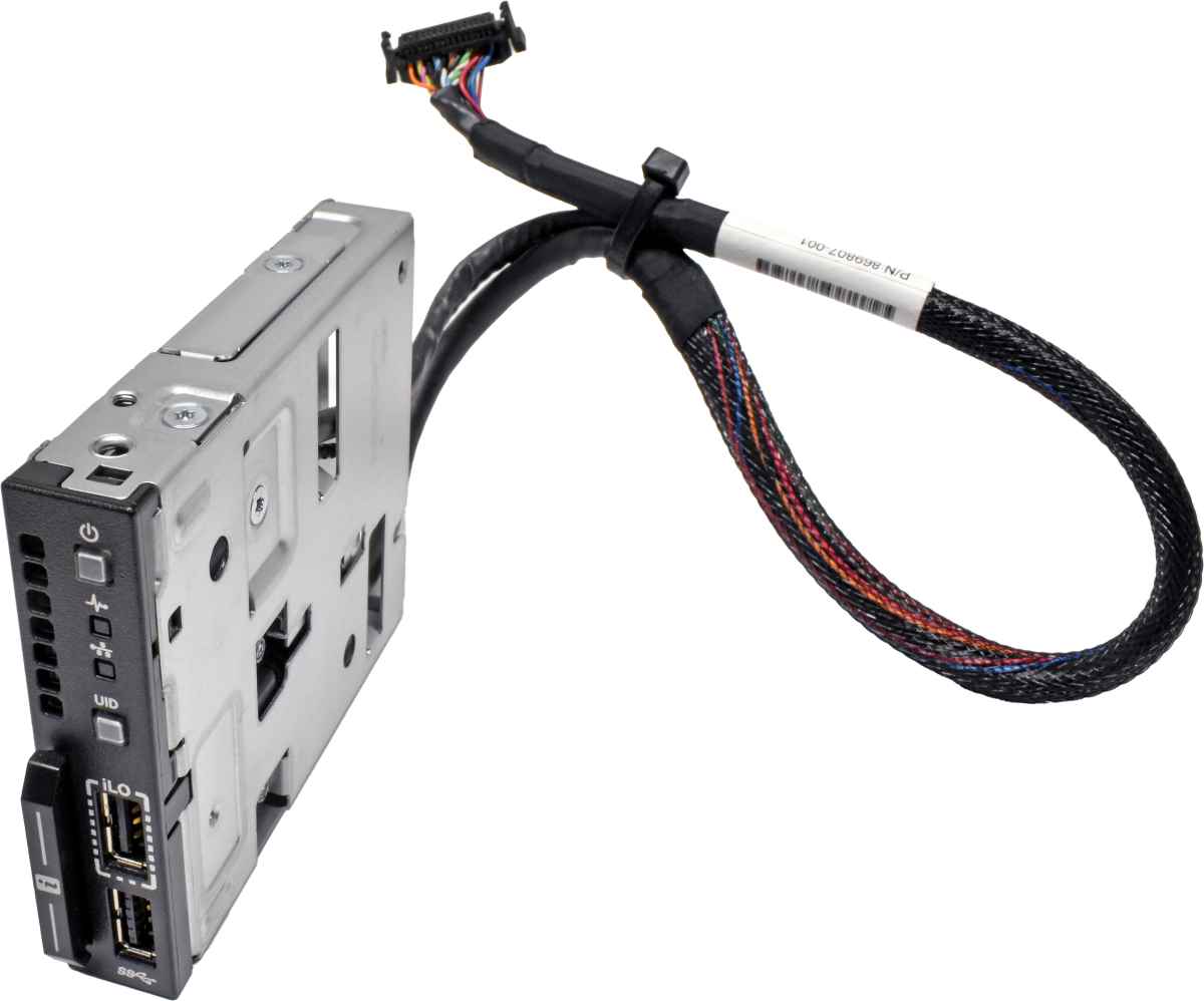 HP ProLiant DL380 G10 Front Control Panel 1x USB 3.0 1x ILO USB + Cable 867140-001 875077-001