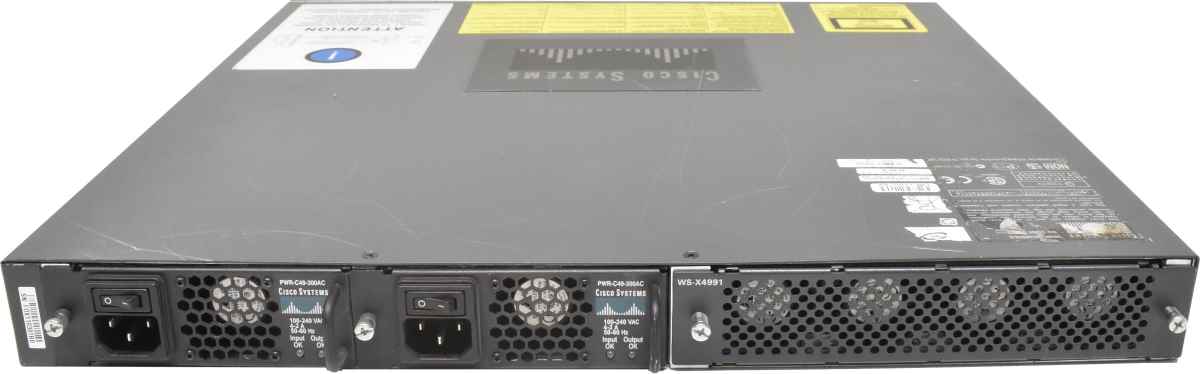Cisco Catalyst WS-C4948-10GE-S 48-Port RJ-45 GE Switch 2x 10G X2 Dual PSU Cisco Catalyst WS-C4948-10GE-S 48-Port RJ-45 GE Switch 2x 10G X2 Dual PSU