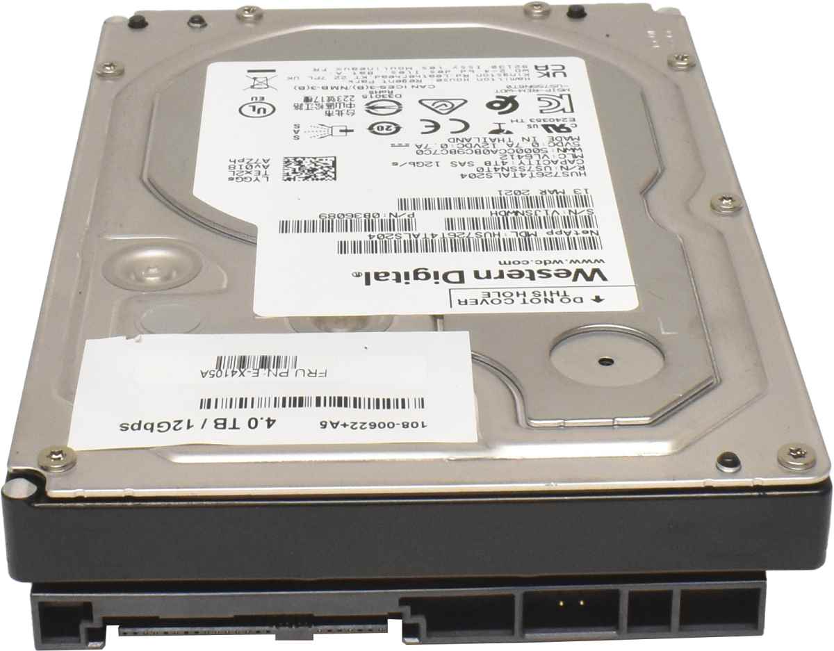 NetApp WD 4TB E-X4105A 108-00622+A5 HUS726T4TALS204 3.5" 7.2K 12G SAS HDD Festplatte WD 4TB HUS726T4TALS5204 3.5" 7.2K 12G SAS HDD Festplatte