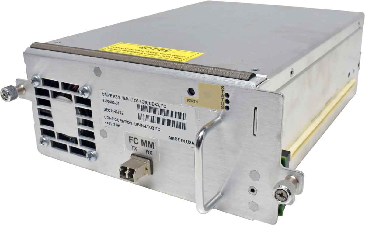 Quantum 8-00405-01 DRV ASM IBM LTO-3 UDS3 FC 4G Tape Drive Quantum 8-00405-01 DRV ASM IBM LTO-3 UDS3 FC 4G Tape Drive Scalar i500 i2000
