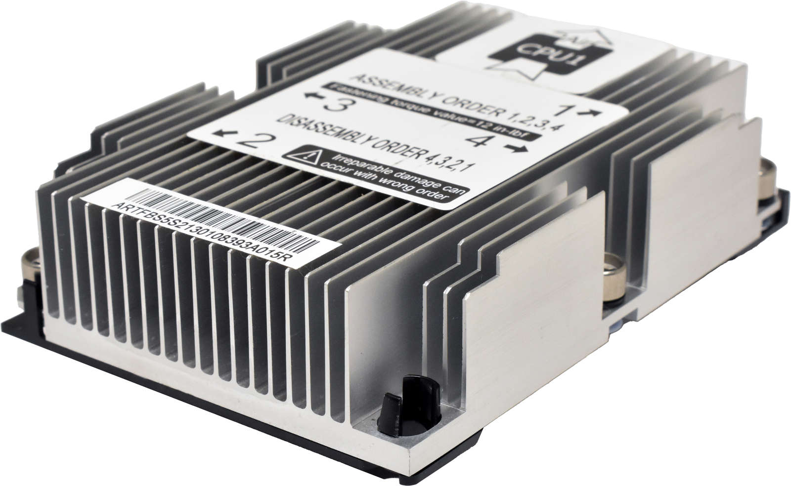 Quanta-CPU1-ARTFBS5S21301-Heatsink-Kühler-for-T42S-001.jpg Quanta CPU1 ARTFBS5S21301 Heatsink / Kühler for T42S-2U Server Node