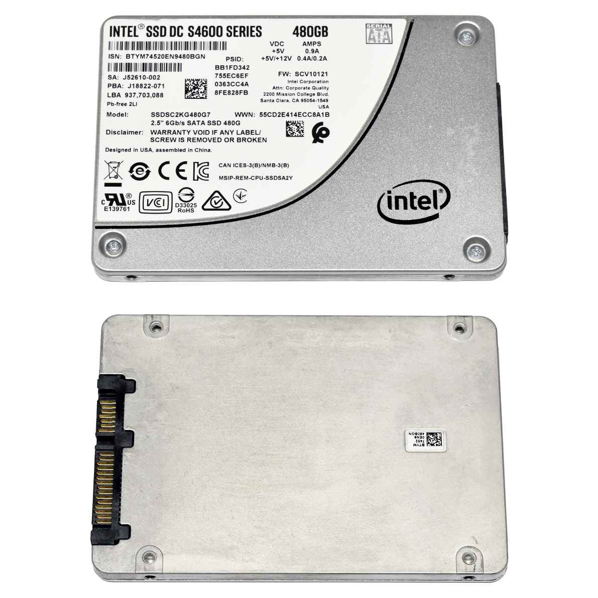 Intel DC-S4600 Series 480GB SSDSC2KG480G7 2,5" 7mm 6G SATA SSD Intel DC-S4600 Series 480GB SSDSC2KG480G7 2,5" 7mm 6G SATA SSD