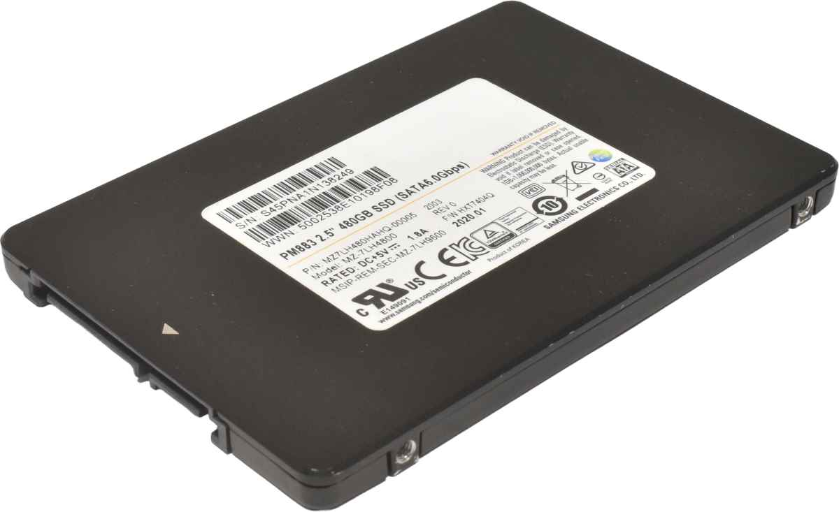 Samsung PM883 480GB 2.5“ 6Gbps SATA SSD MZ-7LH4800 MZ7LH480HAHQ-00005 Server Storage