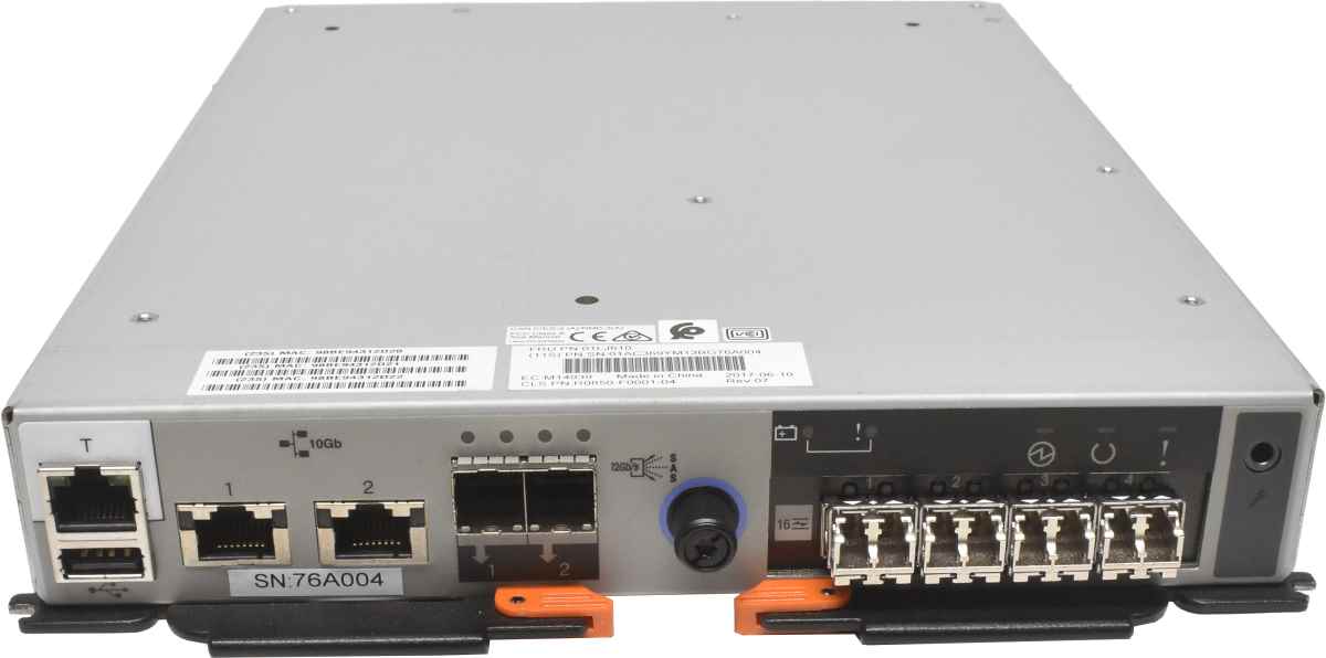 IBM 01LJ610 Controller Node Canister für Storwize V5030 V5030F + 4x 16Gbps GBIC