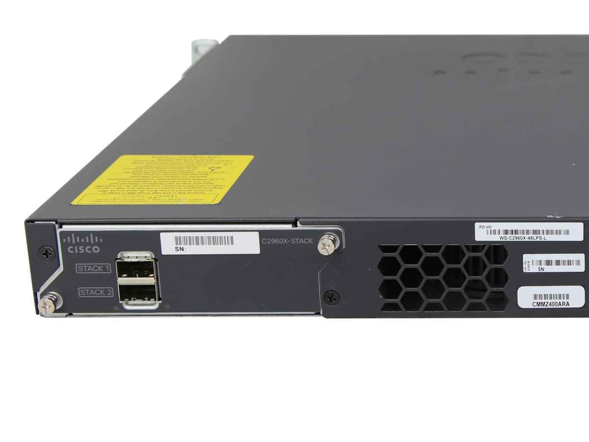 Cisco WS-C2960X-48LPS-L 48-Port GE PoE Switch 4x SFP + Modul C2960X-Stack