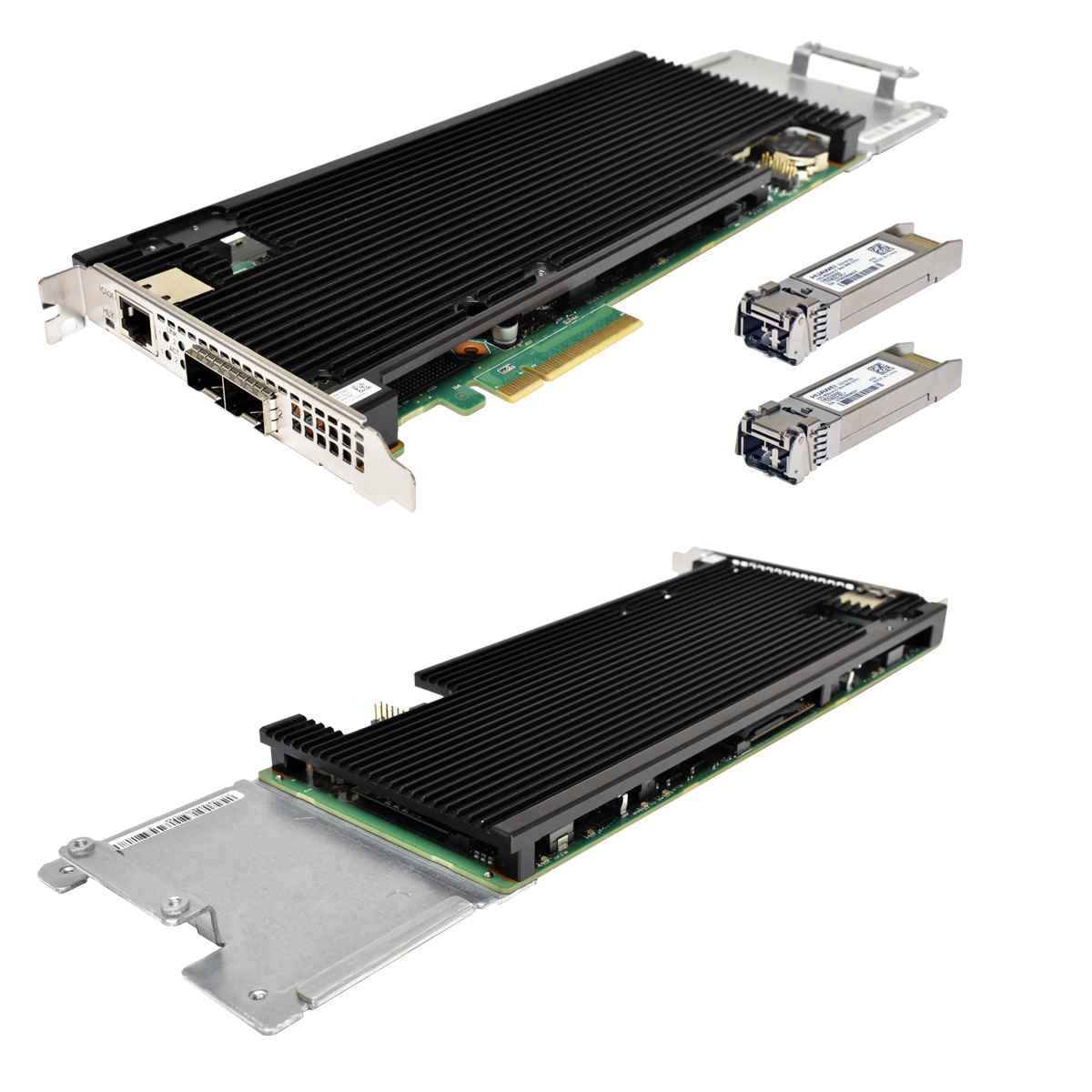 Huawei IT21SHSA2 03032UPF SD100-Smart NIC Dual-Port SFP+ PCIe 3.0 x8 FP + mini GBICs Huawei IT21SHSA2 03032UPF SD100-Smart NIC Dual-Port SFP+ PCIe 3.0 x8 FP + mini GBICs