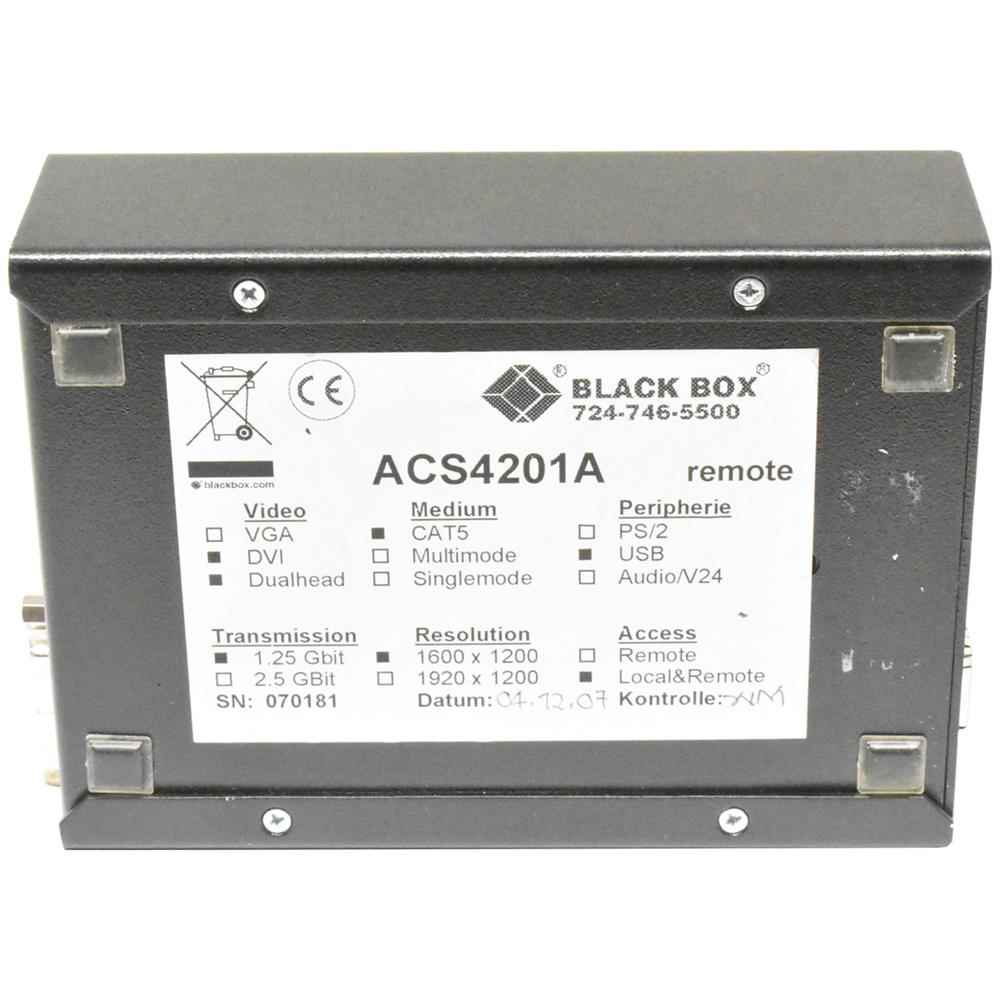 Black Box ACS4201A REMOTE Unit B-WARE without 5V Power Supply Black Box ACS4201A REMOTE Unit B-WARE without 5V Power Supply