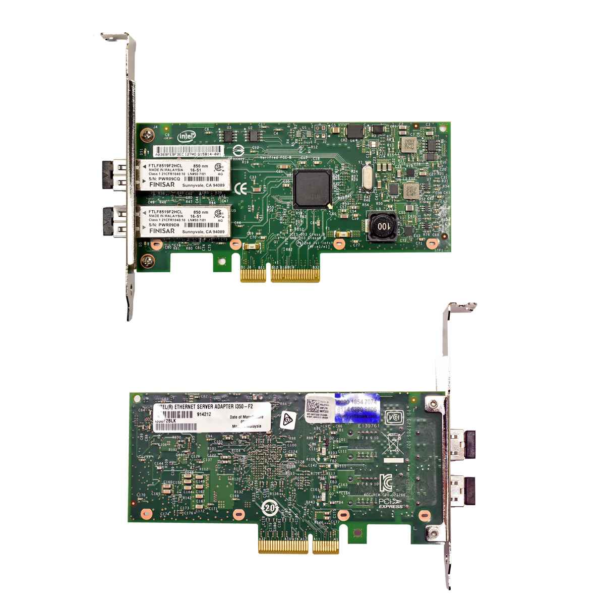 Dell / Intel I350-F2 Dual-Port LC-Duplex FC PCIe x4 Network Adapter 06Y3JD FP Dell / Intel I350-F2 Dual-Port LC-Duplex FC PCIe x4 Network Adapter 06Y3JD FP