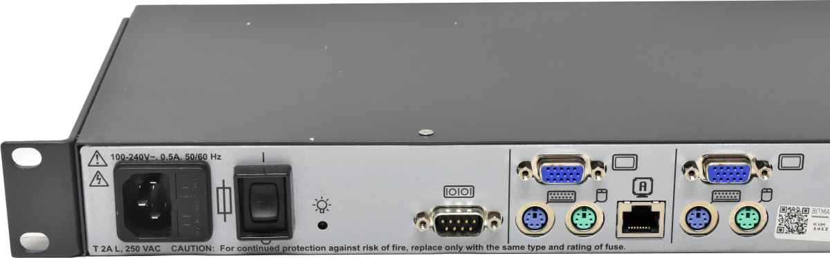 Fujitsu s2-1602 520-325-510 16-Port RJ-45 KVM Switch +Rack Ears