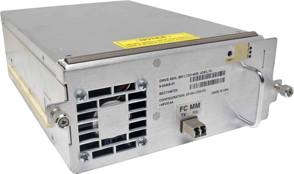 Quantum 8-00405-01 DRV ASM IBM LTO-3 UDS3 FC 4G Tape Drive Quantum 8-00405-01 DRV ASM IBM LTO-3 UDS3 FC 4G Tape Drive Scalar i500 i2000
