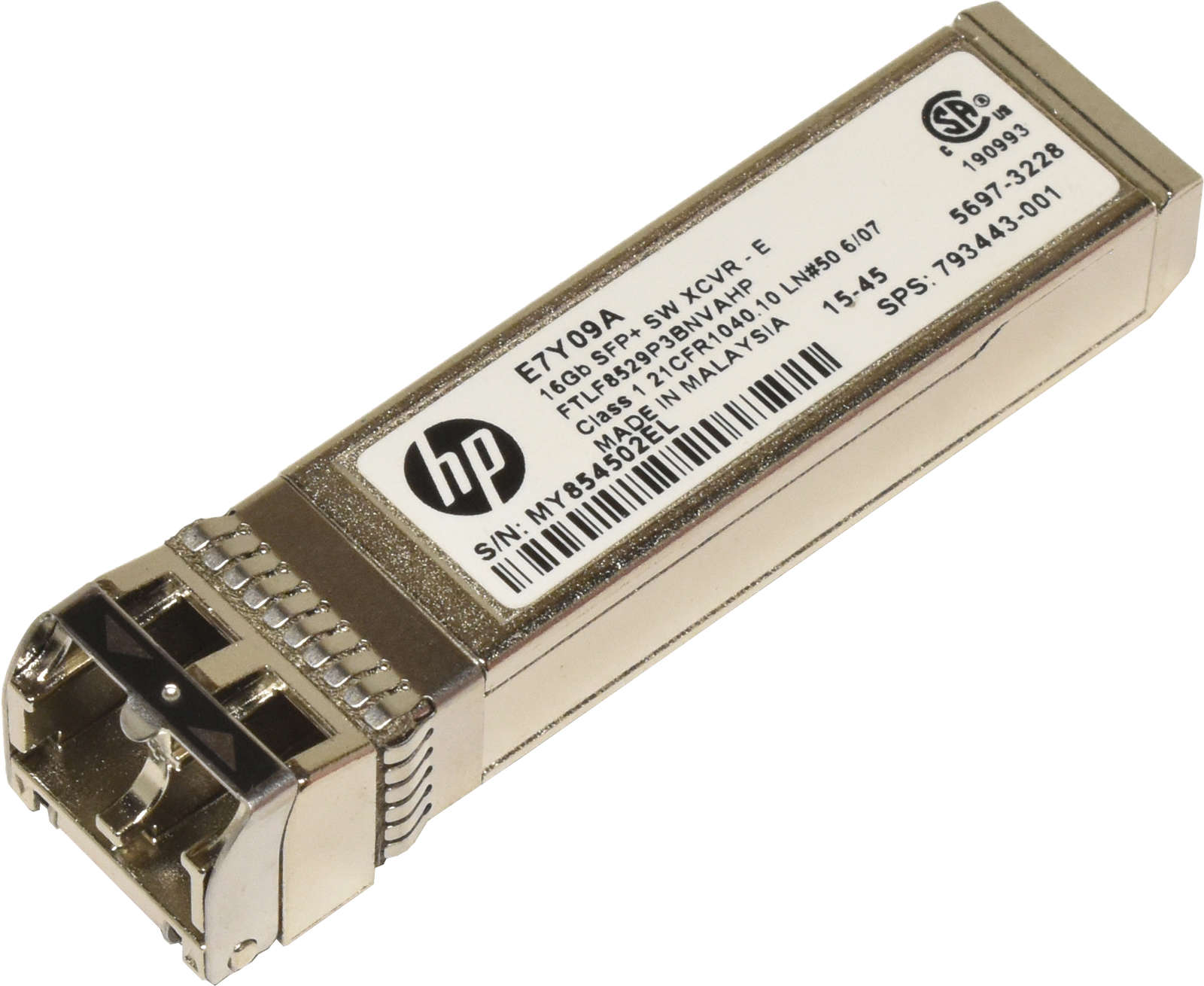 HP GBIC FTLF8529P3BNVAHP 16Gbps SFP+ SW 850nm 100m E7Y09A Transceiver