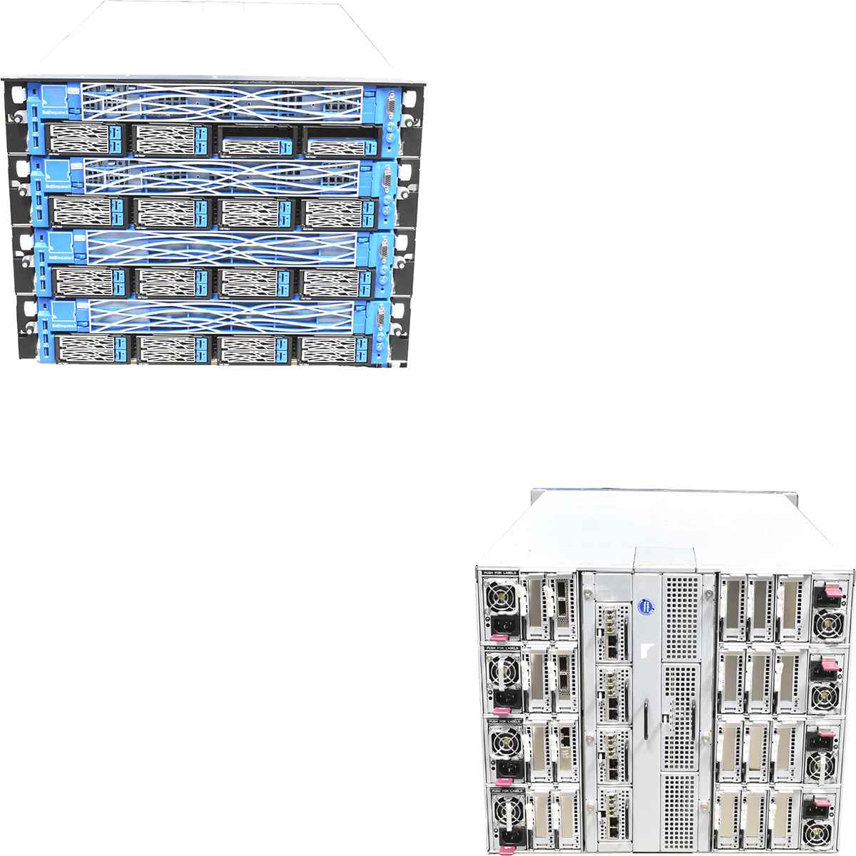 Bull Sequana S800 Blade System Chassis 4x MGMT Module 2x CX414A 40/56GbE Card 8x PSU 2000W 4x Blade Bull Sequana S800 Blade System Chassis 4x MGMT Module 2x CX414A 40/56GbE Card 8x PSU 2000W 4x Blade