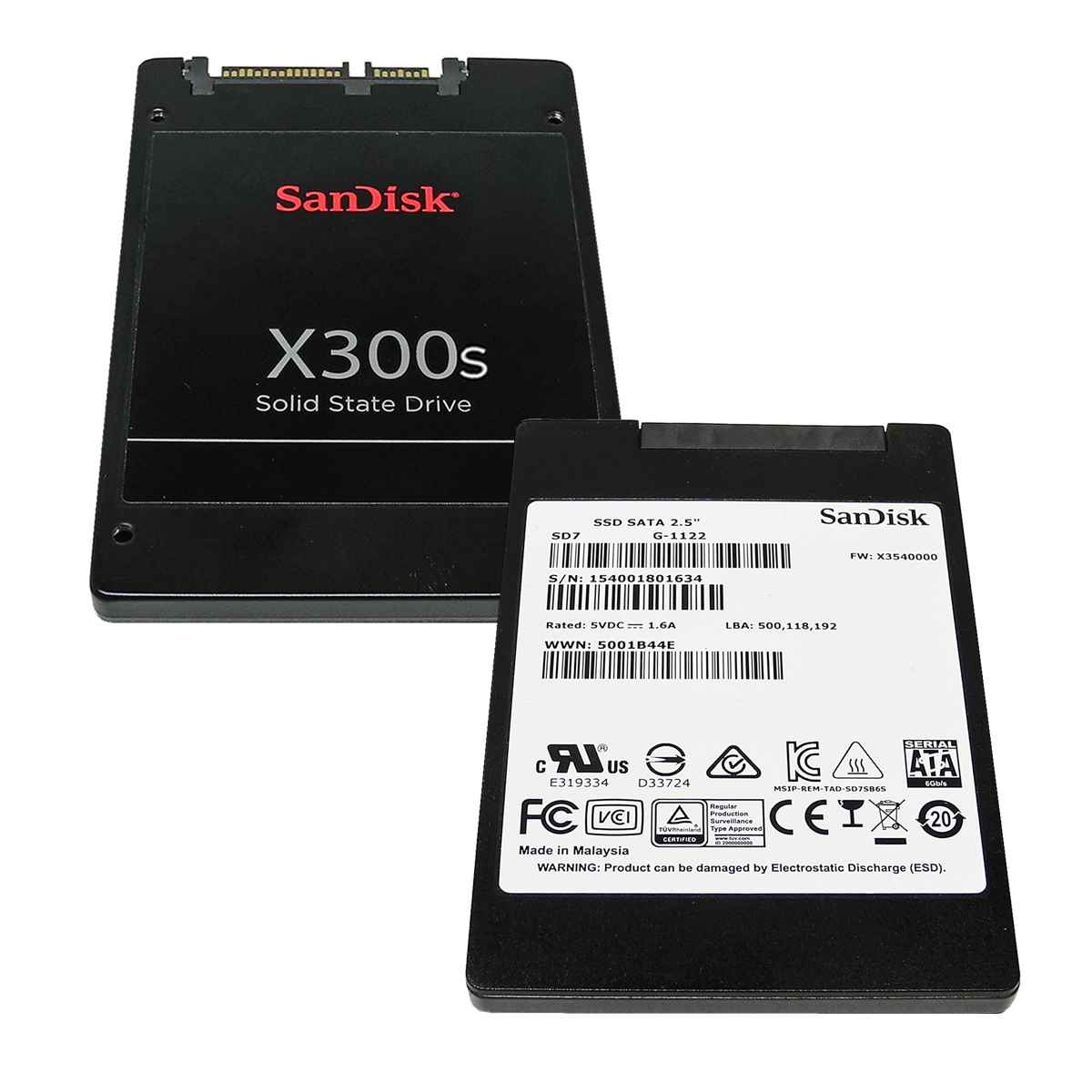 SanDisk SSD X300s 128GB 2.5 Zoll SATA III Solid State Drive SD7UB3Q-128G-1122