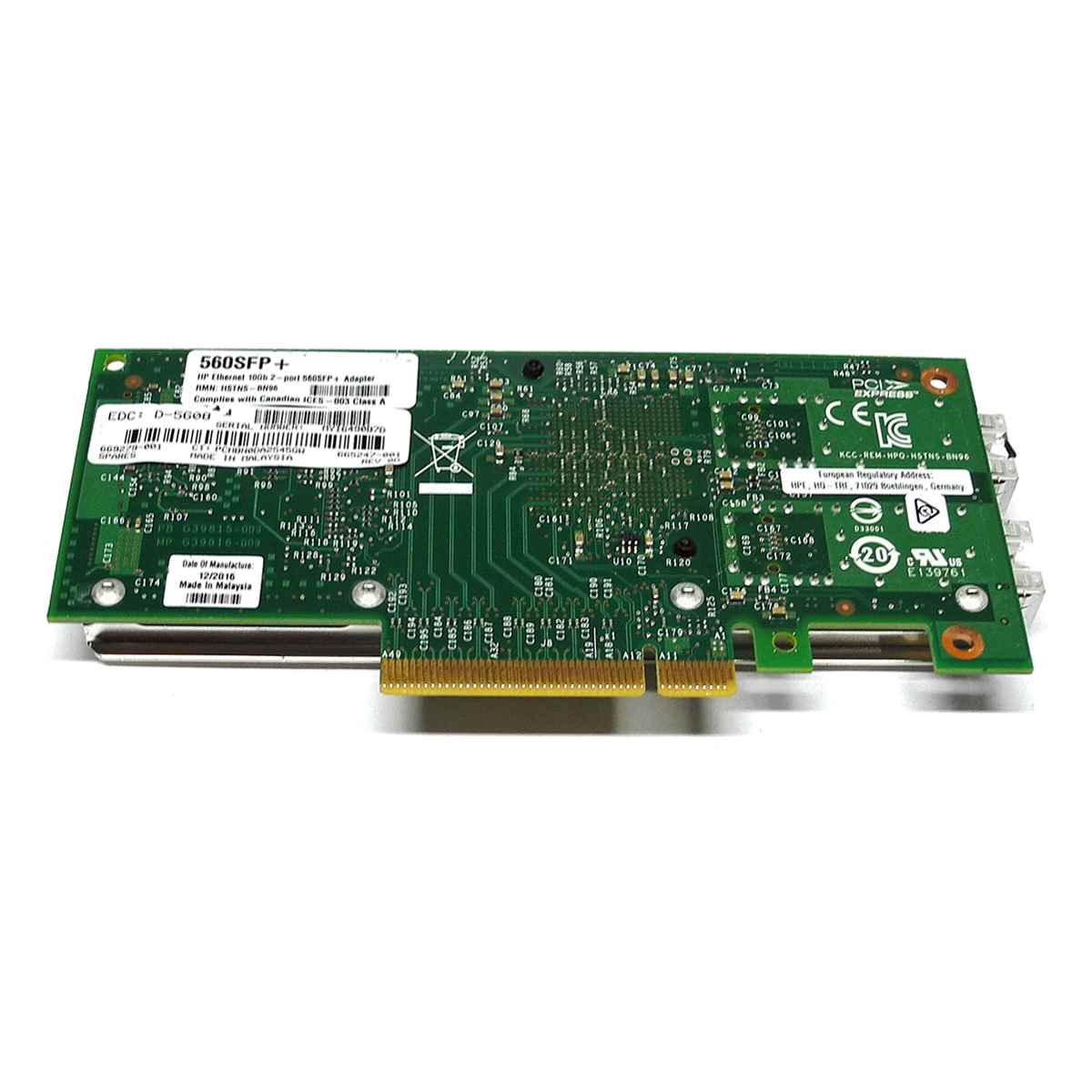 HP 560SFP+ 2l-Port 10GbE PCIe x8 Converged Network Adapter 669279-001 o.Bracket HP 560SFP+ 2l-Port 10GbE PCIe x8 Converged Network Adapter 669279-001 o.Bracket