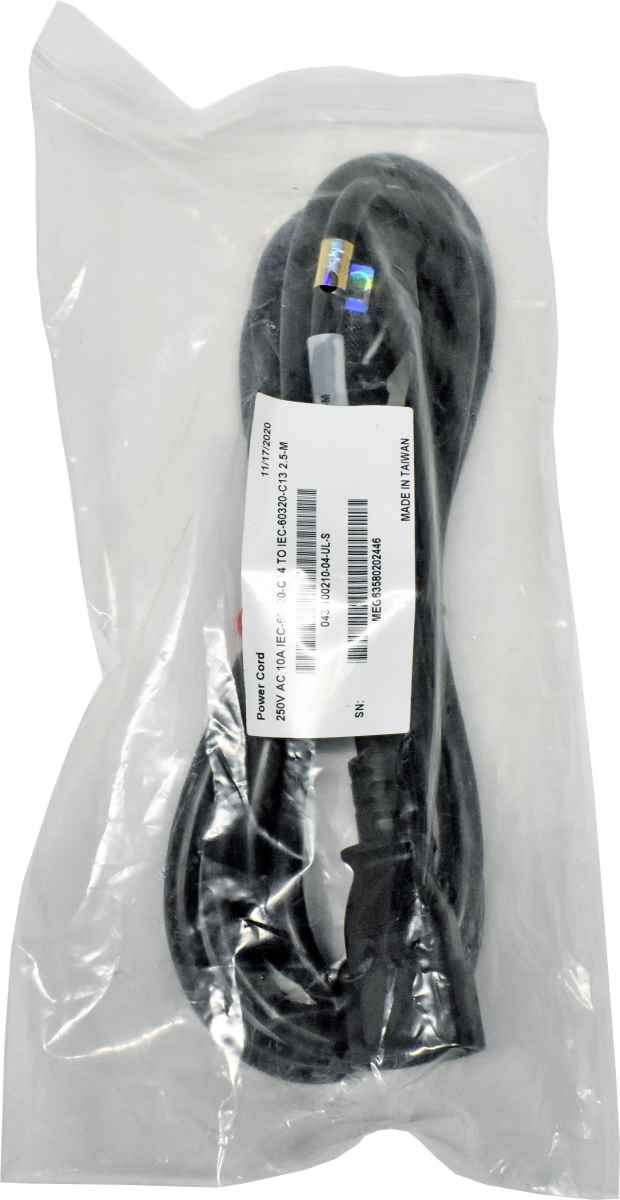 Hitachi 250V AC 10A IEC-60320-C14 TO IEC-60320-C13 2.5m 043-100210-04-UL-S black NEW NEU