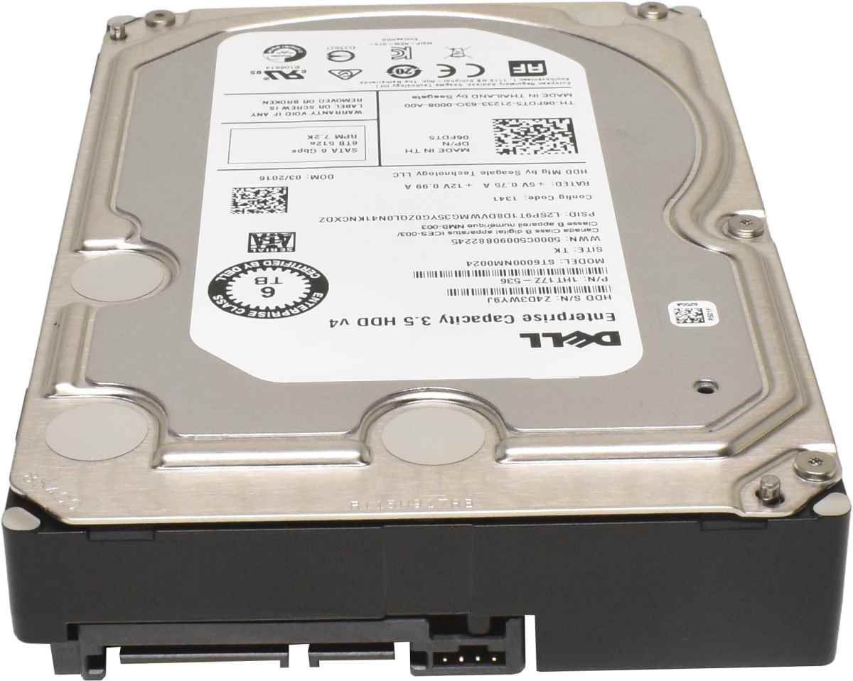 Dell Seagate 6TB 3.5" 7.2K 6G SATA HDD Festplatte ST6000NM0024 06FDT5 1HT17Z-536 Dell Seagate 6TB 3.5" 7.2K 6G SATA HDD Festplatte ST6000NM0024 06FDT5 1HT17Z-536