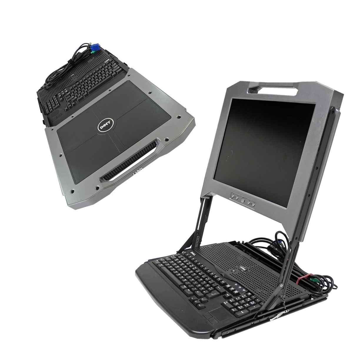 Dell 17 FP PowerEdge KVM Rack Console 17" QWERTZ DE Tastatur 137PH HP535 No AC