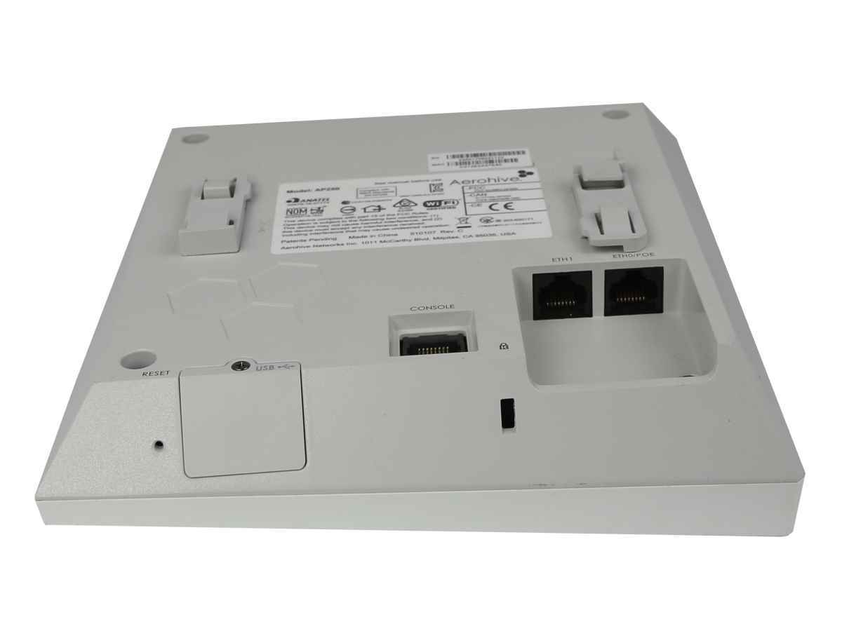 Aerohive Access Point AP250 2.4GHz / 5GHz 802.11ac 3x3:3 +Wall Bracket without AC Adapter Aerohive AP250 2.4GHz / 5GHz 802.11ac 3x3:3 Access Point no AC Adapter