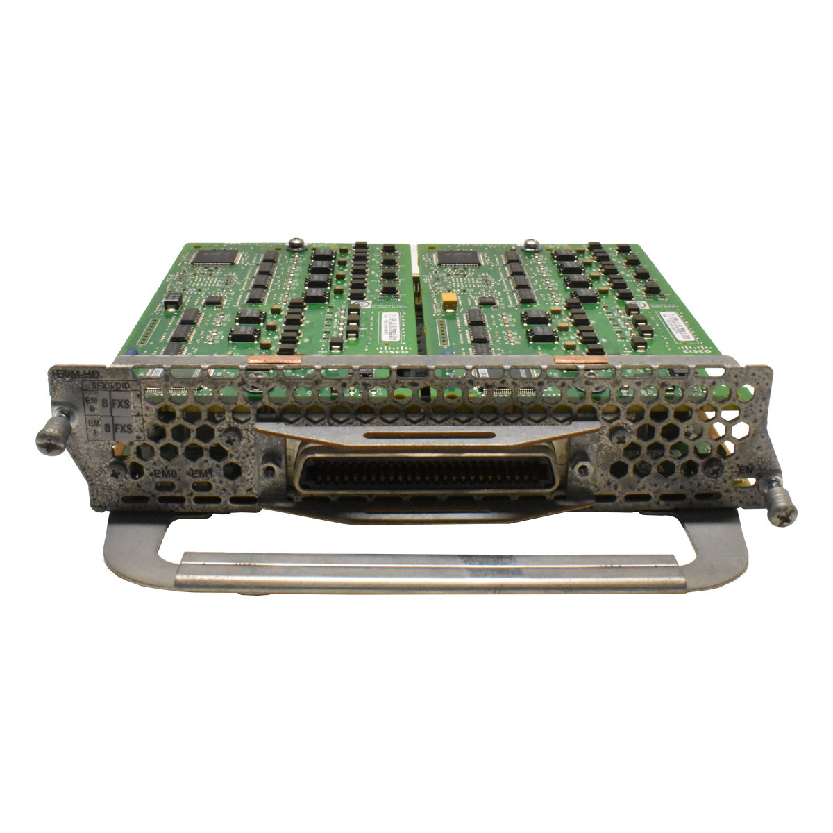 Cisco EVM-HD-8FXS High-Density Extension Module with 2x EM3-HDA-8FXS/DID Cisco EVM-HD-8FXS High-Density Extension Module with 2x EM3-HDA-8FXS/DID