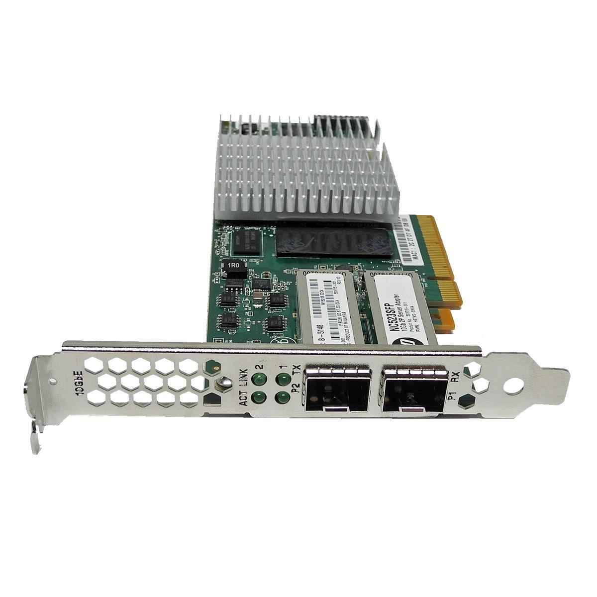 HP NC523SFP FC Dual-Port 10GbE SFP+ PCIe x8 Server Adapter 593742-001 FP HP NC523SFP FC Dual-Port 10GbE SFP+ PCIe x8 Server Adapter 593742-001 FP