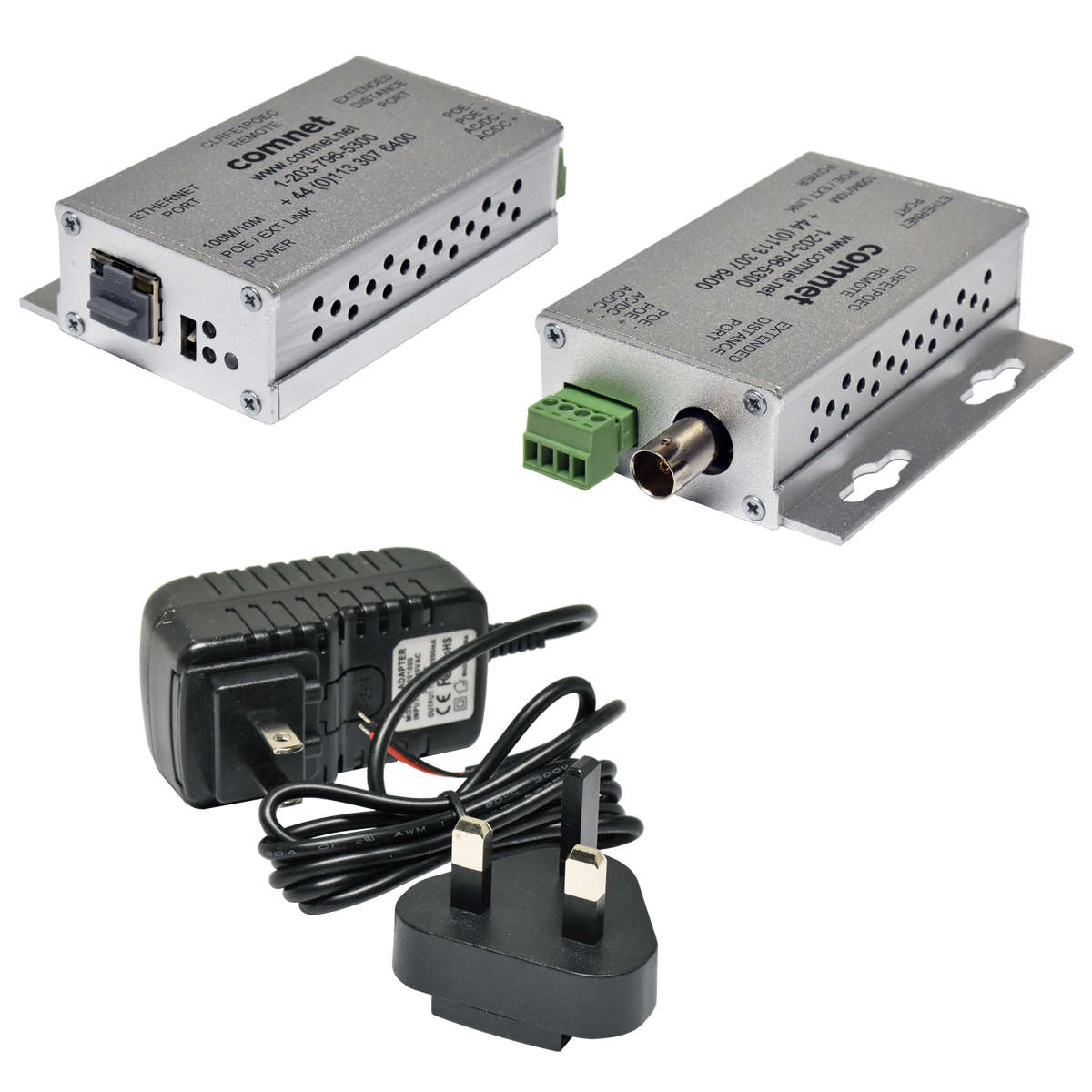 Comnet-CLRFE1POEC-Remote-Single-Channel-Ethernet-o-002.jpg Comnet CLRFE1POEC Remote Single Channel Ethernet over Coax + 30W PSE PoE+ NEW NEU