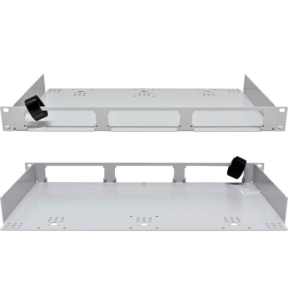 R&M 804258 1HE Modularpanel 36 3x7TE grau leer +Srew Set NEW NEU