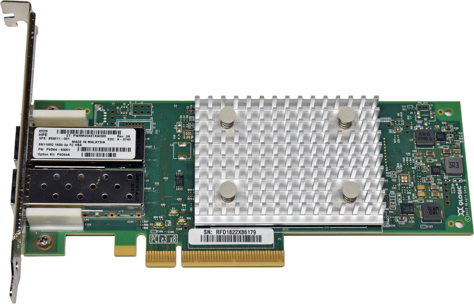 HP-QLE2692-HP-SN1100Q-Dual-Port-16Gb-FC-HBA-853011-003.jpg HP QLE2692-HP SN1100Q Dual-Port 16Gb FC HBA 853011-001 FP for ProLiant DL G9 G10 FP