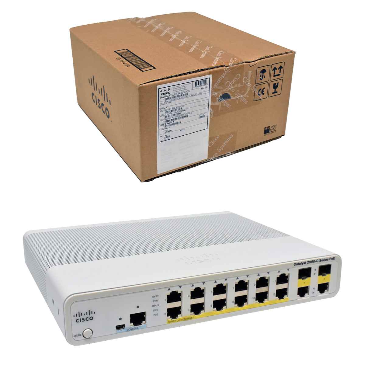 Cisco Catalyst WS-C2960C-12PC-L 12-Port Fast Ethernet PoE Switch 2 x SFP NEW Cisco Catalyst WS-C2960C-12PC-L 12-Port Fast Ethernet PoE Switch 2 x SFP NEW