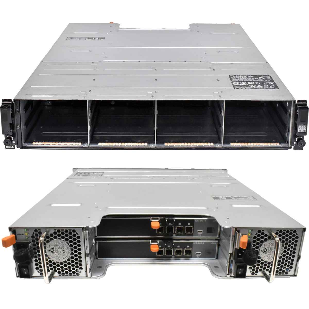 Dell PowerVault MD1420 2U 2x 12G-SAS-4 Controller V9K2G 2x PSU 12x 3.5 ohne HDD Dell PowerVault MD1400 2U 2x 12G-SAS-4 Controller V9K2G 2x PSU 12x 3.5 ohne HDD