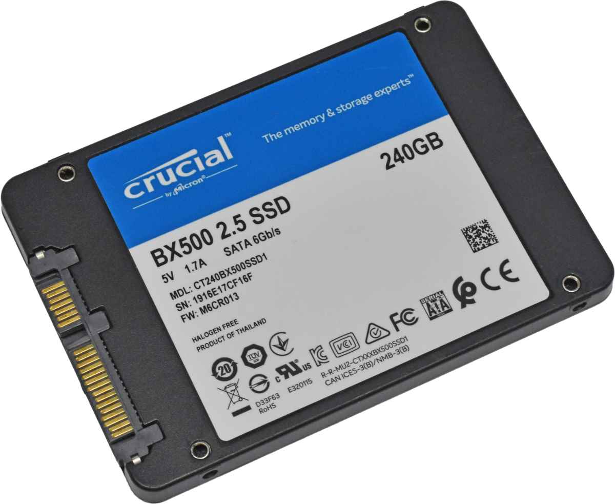 Crucial BX500 240GB 2.5 Zoll SATA 6Gb/s SSD CT240BX500SSD1