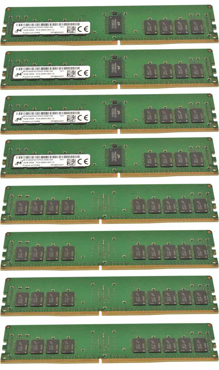 128 GB Micron 8x 16GB 2Rx8 PC4-2666V-RE2-12 Server RAM ECC DDR4 MTA18ASF2G72PDZ-2G6E1 128 GB Micron 8x 16GB 2Rx8 PC4-2666V-RE2-12 Server RAM ECC DDR4 MTA18ASF2G72PDZ-2G6E1