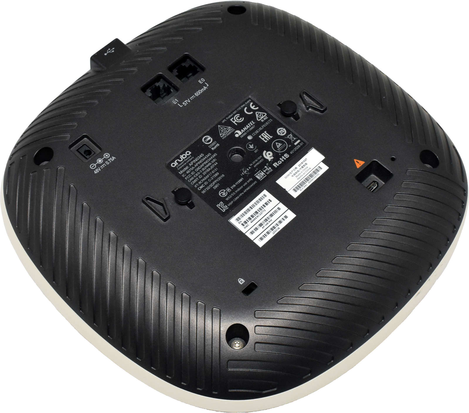 Aruba-AP-345-RW-APIN0345-JZ031A-Dual-Radio-4x4-4-M-004.jpg Aruba AP-345-RW APIN0345 JZ031A Dual Radio 4x4:4 MU-MIMO 5-GHz 802.11ac WLAN Access Point