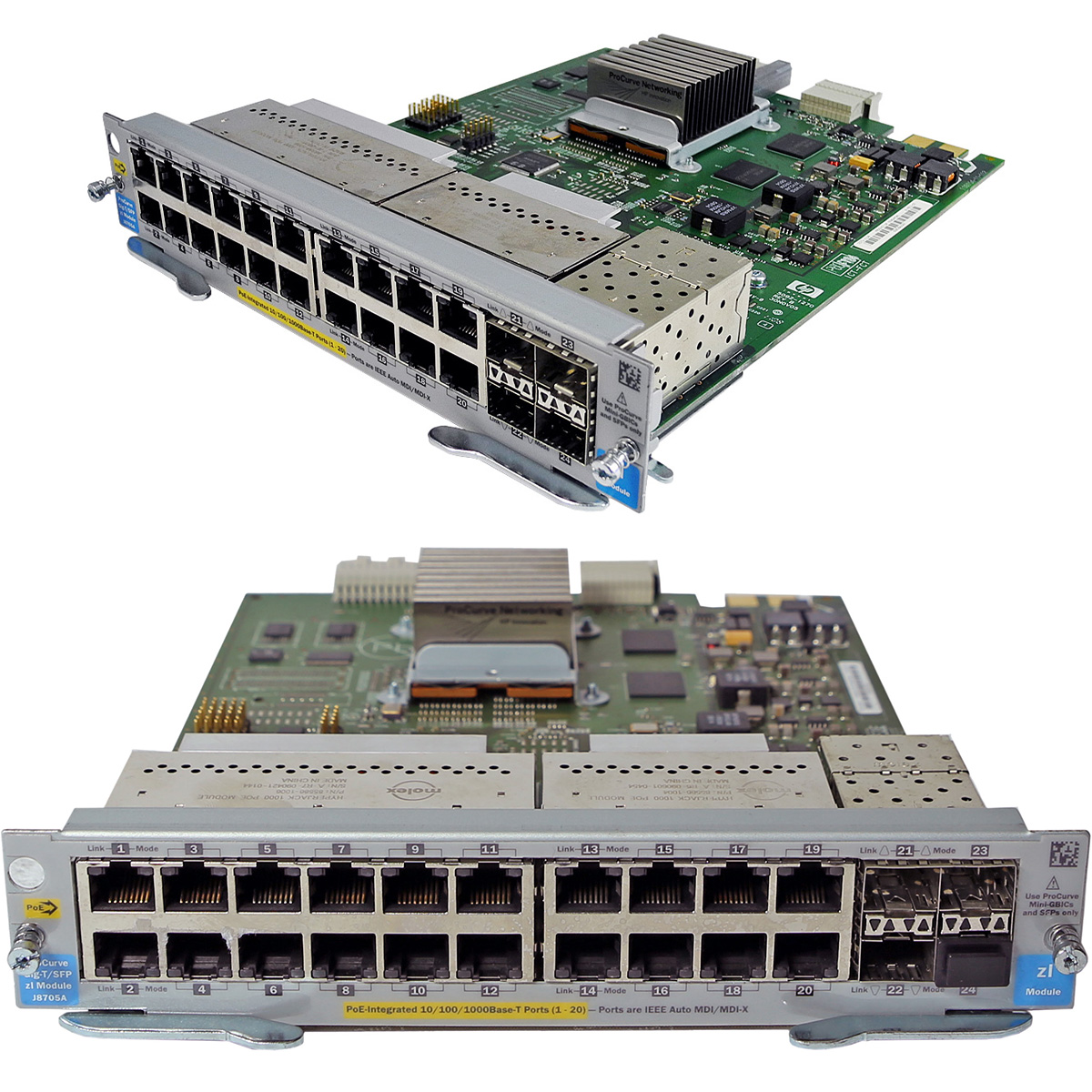 HP ProCurve 20 + 4 Port Gig-T/SFP Module J8705A für Modular Switches zl Series HP ProCurve 20 + 4 Port Gig-T/SFP Module J8705A für Modular Switches zl Series