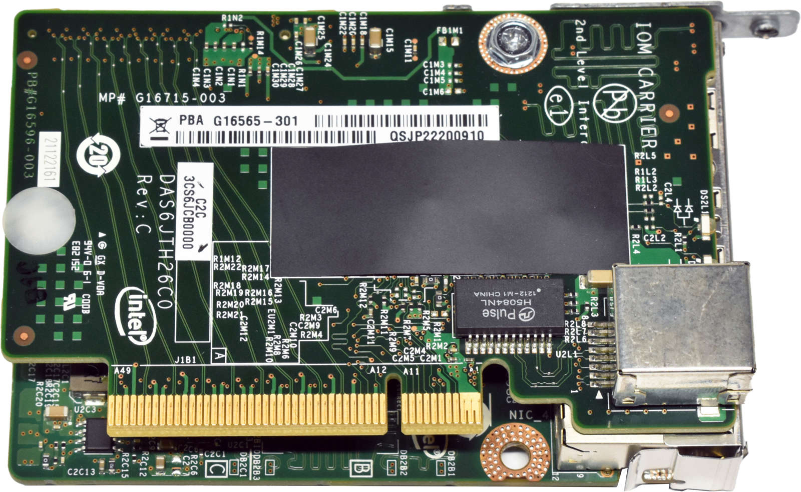 Intel-G15234-350-Quad-Port-RJ-45-GE-NIC-Intel-G165-003.jpg Intel G15234-350 Quad-Port RJ-45 GE NIC + Intel G16565-301 Carrier Card Single-Port RJ-45 GE