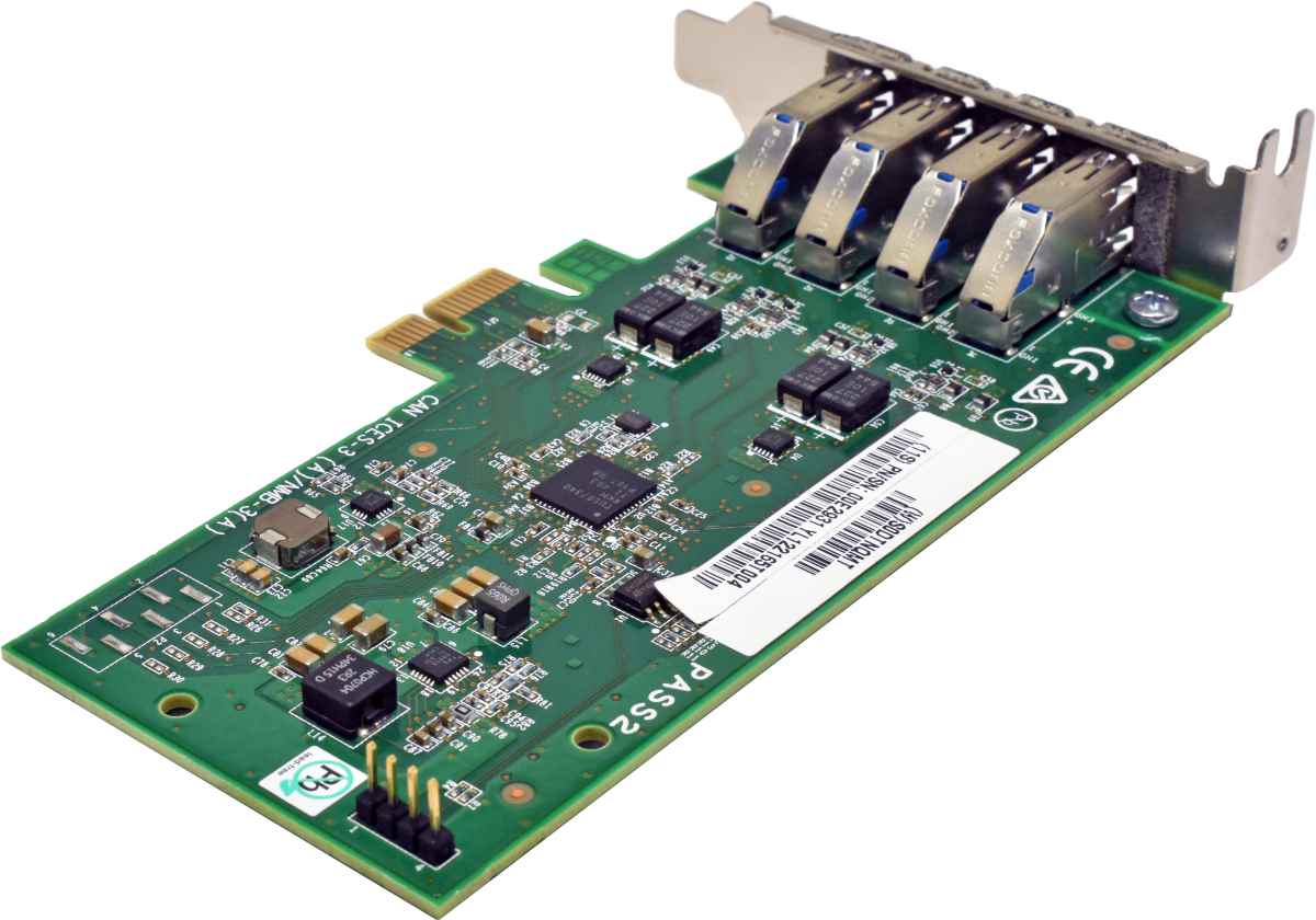 IBM 00E2931 Quad-Port USB 3.0 Adapter PCIe x1 LP