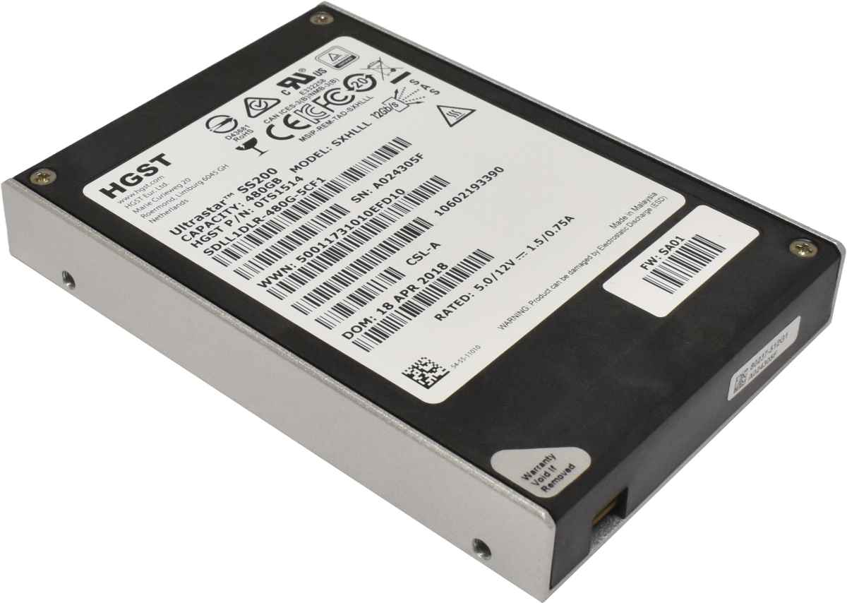 HGST Ultrastar SS200 480GB 2.5" SAS SSD SXHLLL 0TS1514