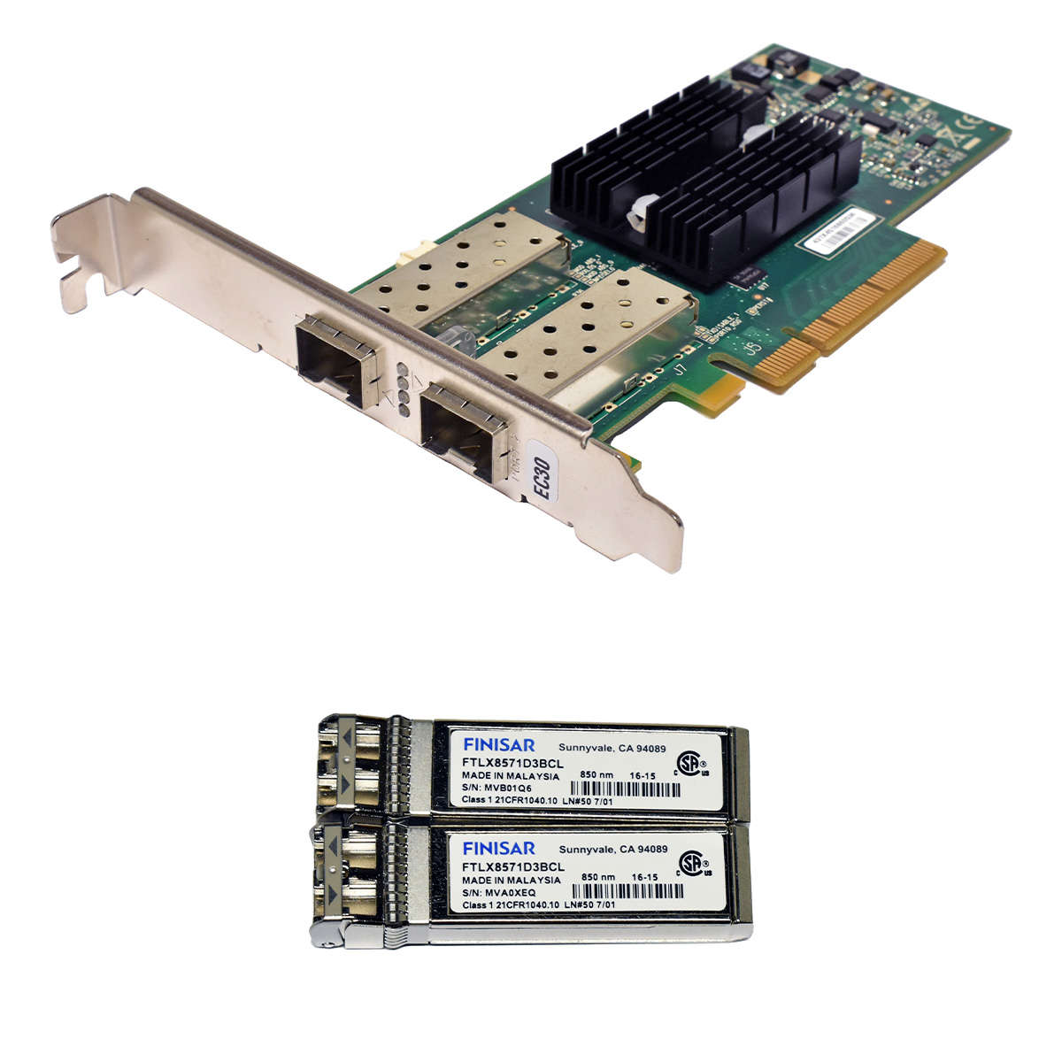 Mellanox-ConnectX-2-Dual-Port-2x-SFP-Network-NIC-1-005.jpg Mellanox ConnectX-2 Dual Port 2x SFP+ Network NIC 10Gb PCI-e x8 MNPH29D-XTR FP