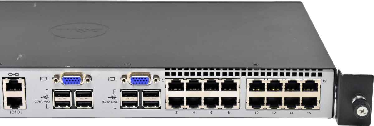 Dell KVM 2161 0RMJ09 520-877-502 16-Port KVM Console Switch Dell KVM 2161 0RMJ09 520-877-502 16-Port KVM Console Switch