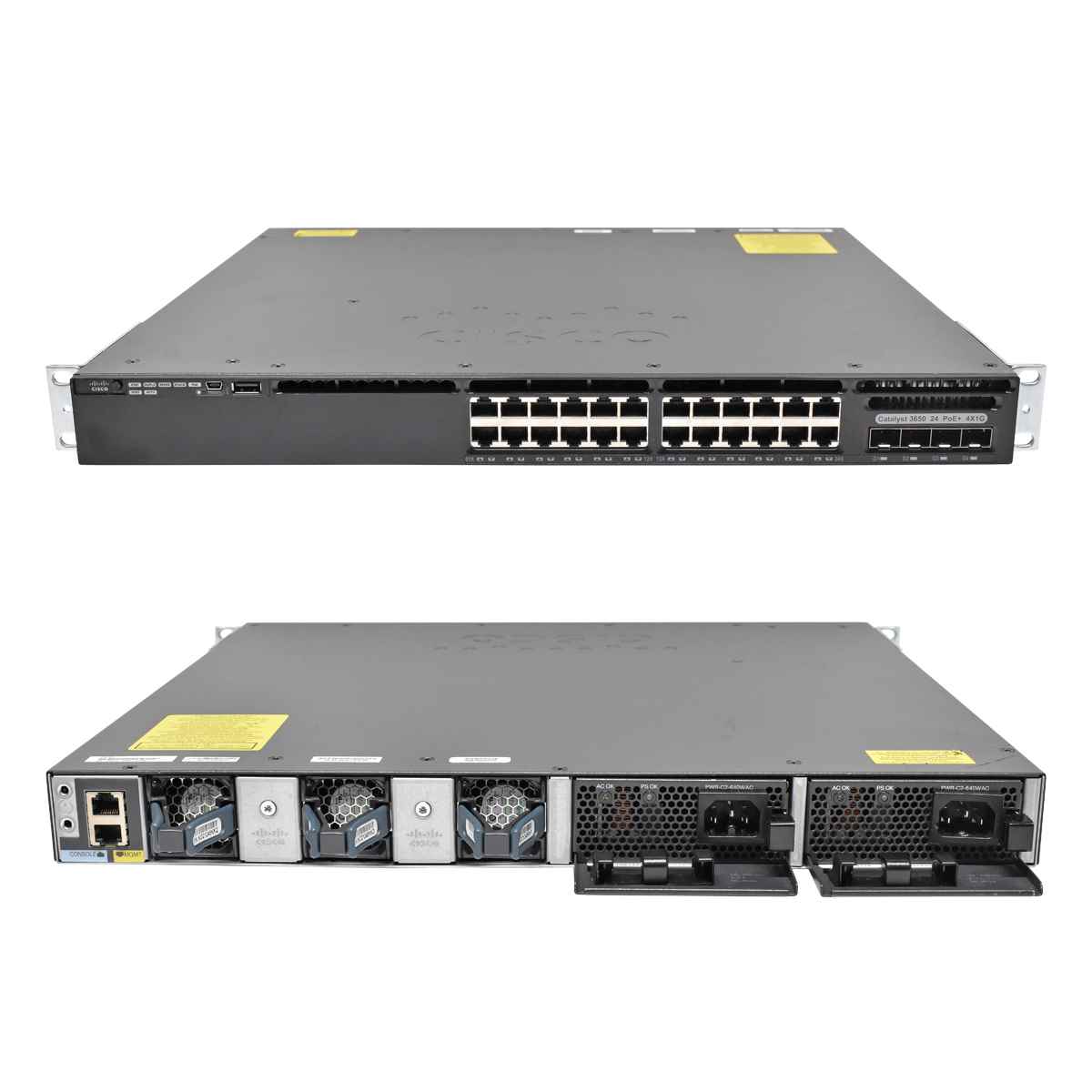 Cisco Catalyst WS-C3650-24PS-S 24 Port PoE+ GE 4x1G SFP 2x PSU Rack Ears Cisco Catalyst WS-C3650-24PS-S 24 Port PoE+ GE 4x1G SFP 2x PSU Rack Ears